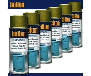 6 x 400 ML Kwasny Belton Speciale Hammerschlag-Lack Oro