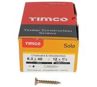 6 X 40mm Pozidriv Doppio Svasate Zyp Solo Truciolare & Viti Legno 200 Confezione