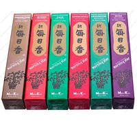 6 x 50 Bastoncini Incenso Giapponese MORNING STAR Nippon Kodo Profumo Bosco Mix