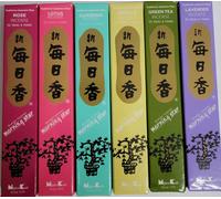 6 x 50 Bastoncini Incenso Giapponese MORNING STAR Nippon Kodo Profumo Fiori