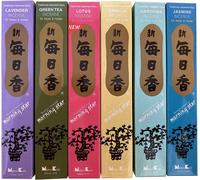 6 x 50 Bastoncini Incenso Giapponese MORNING STAR Nippon Kodo Profumo Mix Aromi
