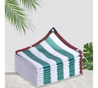 6 x 6 m verde e bianco resistente ai raggi UV rete traspirante da giardino resistente agli strappi frangivento con occhielli per esterni ideale per paesaggistica e patio uso