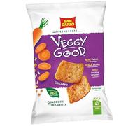 6 X 70g San Carlo Benessere Veggy Good Quadrotti con Carota, Lenticchie e Riso - Snack Vegano e Senza Glutine