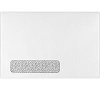 6 x 9 booklet Window buste - 10,9 kilogram. White W/sec. Tinta (50 pz) | Ideale per cataloghi, relazioni annuali, brochure, riviste, inviti | 69bw-24wmi-50