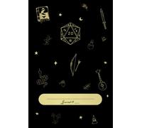 6 x 9 inch DND Player Campaign Journal/Session Notebook, with Black Cover