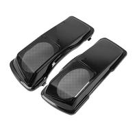 6 X 9 Inch Speaker Saddlebag Lids Compatible With Touring Electra Ultra Classic Road King CVO Motorcycles 1994 To 2013 Model Year Vivid Black Finish