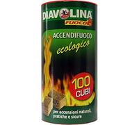 6 X Accendifuoco Ecologico 100 Cubi 100 PEZZI