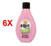6 X Adorn Caring Vintage Shampoo Glossy Per Capelli Ricci 250ml
