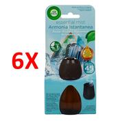 6 X Airwick Diffusore Di Fragranze Con Olii Essenziali Ricarica 20 Ml Brezza Oc