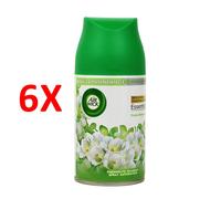 6 X Airwick Freshmatic Spray Automatico Ricarica 250 Ml Fresia Bianca E Gelsomi