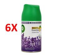 6 X Airwick Freshmatic Spray Automatico Ricarica 250 Ml Lavanda In Fiore