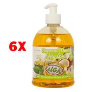 6 X Alga Bio Sapone Mani Dispenser 500 Ml