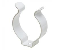 6 X Aperto Strumento Clip Plastica Bianco Rivestito Molla Acciaio Grips Dn. 19MM