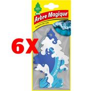6 X ARBREMAGIQUE Classic Profumo per Auto Fresh Water 1 Pezzo