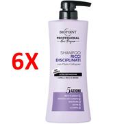 6 X Biopoint Professional Ricci Disciplinati Shampoo 5 Azioni Formula Ultra Def
