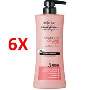 6 X Biopoint Professional Shampoo Colore Vivo 5 Azioni Formula Ultra Illuminant