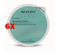 6 X Biopoint Styling 4 Aqua Wax Strong Gel Fissaggio Extra Forte 100 Ml