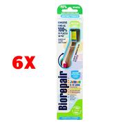 6 X Biorepair Spazzolino Da Denti Junior 6/12 Anni Medio Morbido