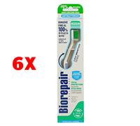 6 X Biorepair Spazzolino Da Denti Protezione Totale Medio Curved