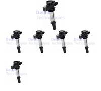 6 x Bobina d'accensione DELPHI per ALFA ROMEO, OPEL, SAAB 159, 44077 II, 45172