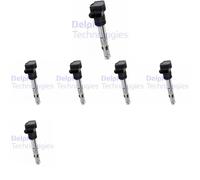 6 x Bobina d'accensione DELPHI per AUDI, SEAT, SKODA, VW A3 8L, A4 B5, A4 B6