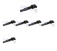 6 x Bobina d'accensione DELPHI per HYUNDAI, KIA CARNIVAL III, GRANDEUR IV