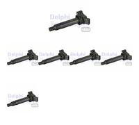 6 x Bobina d'accensione DELPHI per LEXUS, TOYOTA CAMRY V, ES, RX I, RX II