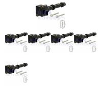 6 x Bobina d'accensione DELPHI per PORSCHE 911 V, 911 VI, BOXSTER I, BOXSTER