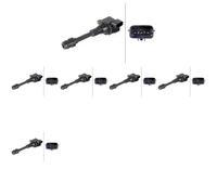 6 x Bobina d'accensione HELLA per NISSAN, RENAULT MURANO I, PATHFINDER III, VEL