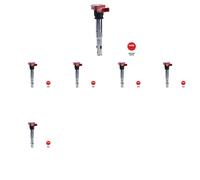 6 x Bobina d'accensione NGK per AUDI, LAMBORGHINI, PORSCHE, VW A4 B6, A4 B7, A4