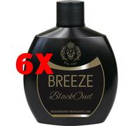 6 X BREEZE Deodorante Squeeze 100 ml Uomo - Profumo Legno di Cedro