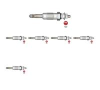 6 x Candela a incandescenza NGK per ARO, MITSUBISHI, RENAULT, VOLVO 10, 19 II,