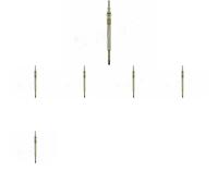 6 x Candela a incandescenza TOPRAN per OPEL ASTRA G, ASTRA G Furgon/kombi (F70)