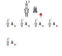 6 x Candela NGK per ALFA ROMEO, ASTON MARTIN, AUDI, AUSTIN