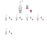 6 x Candela NGK per ALFA ROMEO, BMW, JAGUAR, NSU, PORSCHE, TALBOT