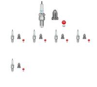 6 x Candela NGK per AUDI, FIAT, LANCIA, SEAT, SKODA, VW 100 C2
