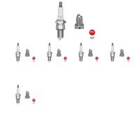 6 x Candela NGK per DAIHATSU, HONDA, SUZUKI, TOYOTA, VW 4 RUNNER