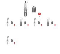 6 x Candela NGK per FORD, LANCIA, RENAULT, VOLVO 25, 260, 260