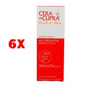 6 X Cera Di Cupra Ricette Di Miele Crema Mani Nutriente Tubo 75 Ml Protettiva