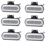 6 X Certificato Adr Anteriore Bianco Neon 12-24V LED marker lights per Camion