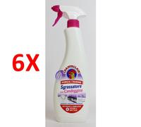 6 X Chanteclair Sgrassatore Con Candeggina Bouquet Fiorito Trigger 625 Ml. Spra