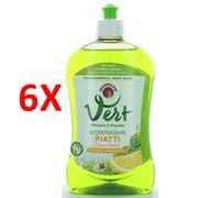 6 X Chanteclair Vert Piatti Oli Essenziali Al Limone E Basilico 500 Ml