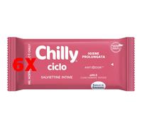 Chilly, Salviettine Ciclo, Salviette per l'Igiene Intima, Ideali Fuori Casa, PH 3.5, Clinicamente Testato, Confezione da 12 Salviettine