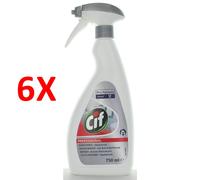 6 X Cif Bagno Formato Professionale Trigger 750 Ml