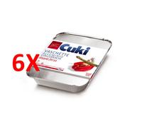 6 X Cuki Vaschette Alluminio Con Coperchi (r90) Per 6 Porzioni - 2 Pezzi - Lt 2