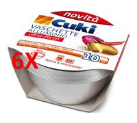 6 X Cuki Vaschette Alluminio (ts21g) - Creme Caramel - 10 Pezzi - Lt 0,15 (cm