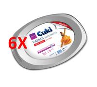 6 X Cuki Vassoi Alluminio Con Manici 2 Pezzi 8 Porzioni