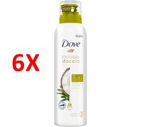 6 X Dove Doccia Mousse Con Olio Di Cocco 200 Ml