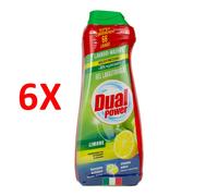 6 X Dual Power Gel Lavastoviglie Limone 66 Lavaggi