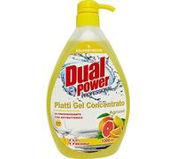 6 x DUAL POWER Piatti Gel Concentrato Agrumi Dispenser 1000 Ml